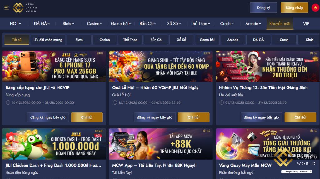 Thành viên mới tại MCW77 có cơ hội nhận ưu đãi chào mừng hấp dẫn ngay khi đăng ký