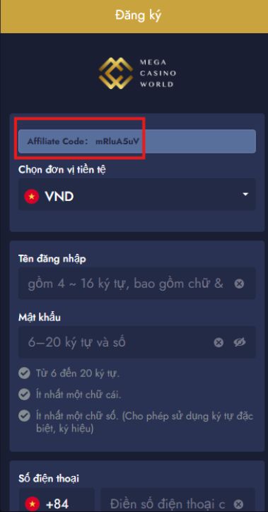Kiểm tra thông tin đại lý hiển thị ( mã đại lý mRluA5uV )