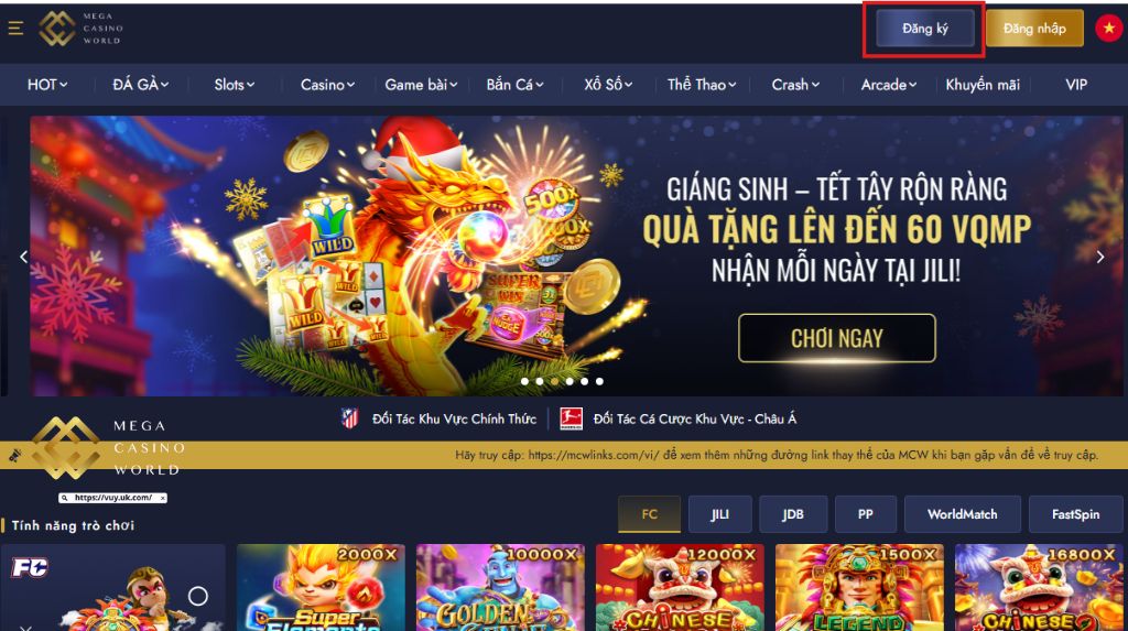 Nhấn vào nút Đăng ký